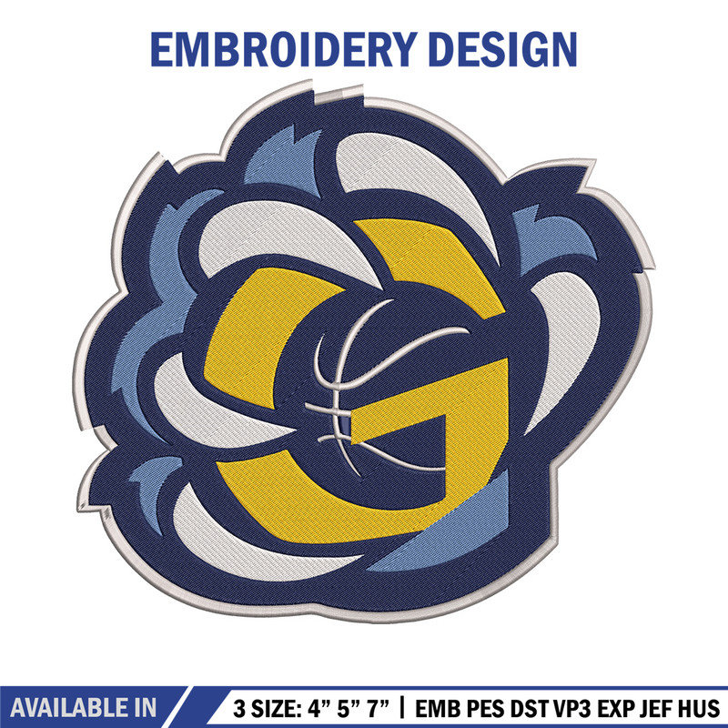 Memphis Grizzlies design embroidery design, NBA embroidery, Sport embroidery, Embroidery design,Logo sport embroidery.jpg