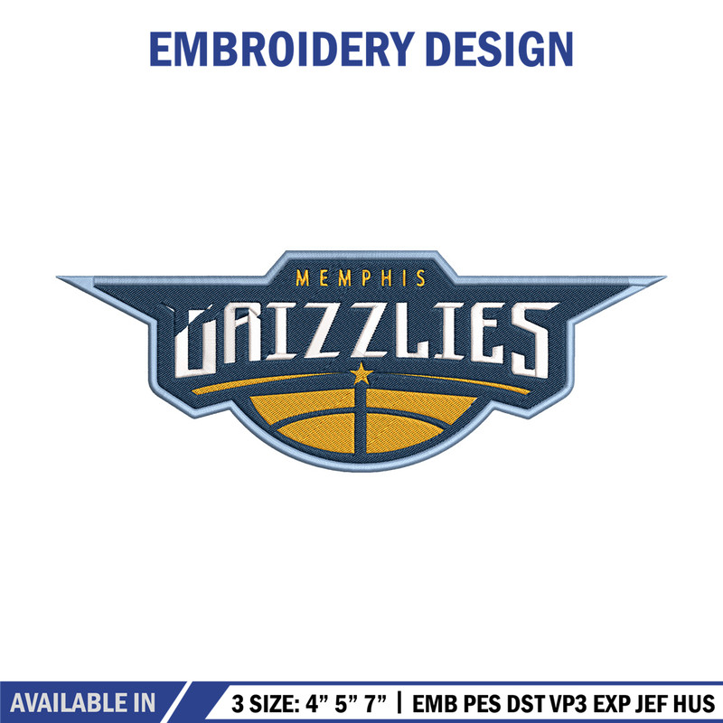 Memphis Grizzlies logo embroidery design, NBA embroidery,Sport embroidery, Embroidery design,Logo sport embroidery.jpg