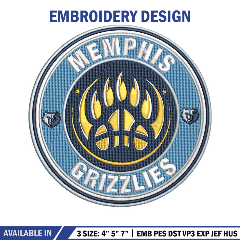 Memphis Grizzlies logo embroidery design, NBA embroidery,Sport embroidery,Embroidery design, Logo sport embroidery.jpg