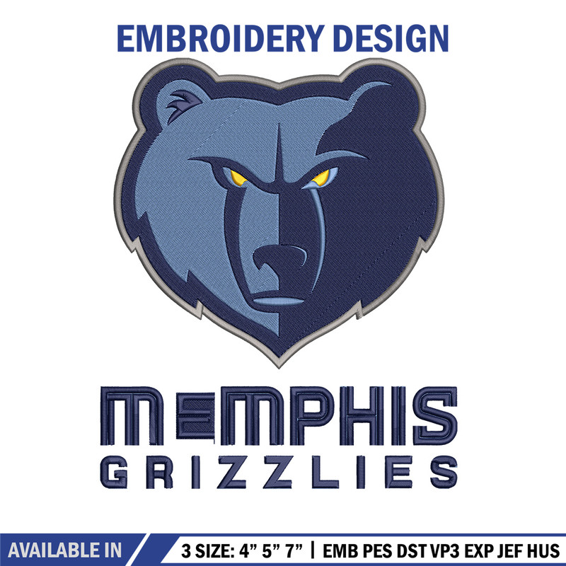 Memphis Grizzlies logo embroidery design,NBA embroidery, Sport embroidery,Embroidery design, Logo sport embroidery..jpg