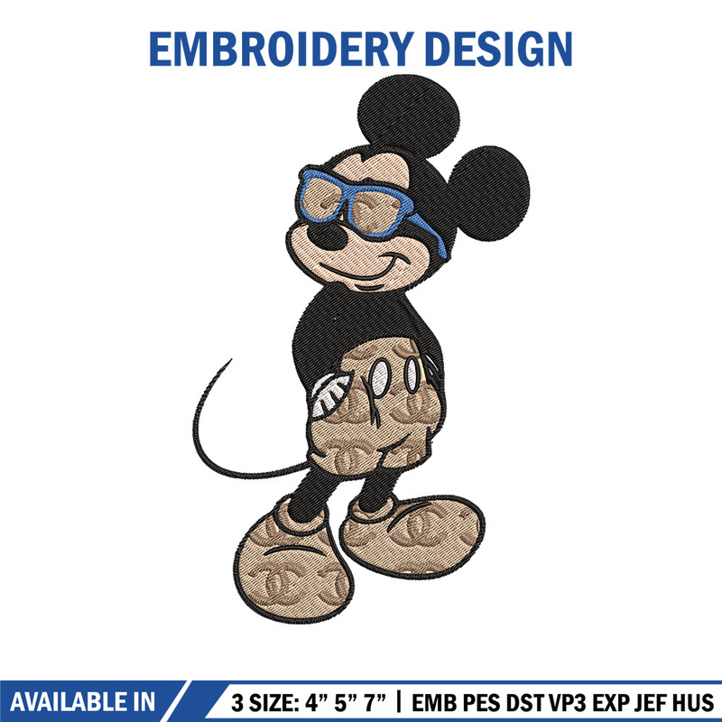 Mickey cool Embroidery Design, Gucci Embroidery, Brand Embroidery, Embroidery File, Logo shirt, Digital download 1.jpg