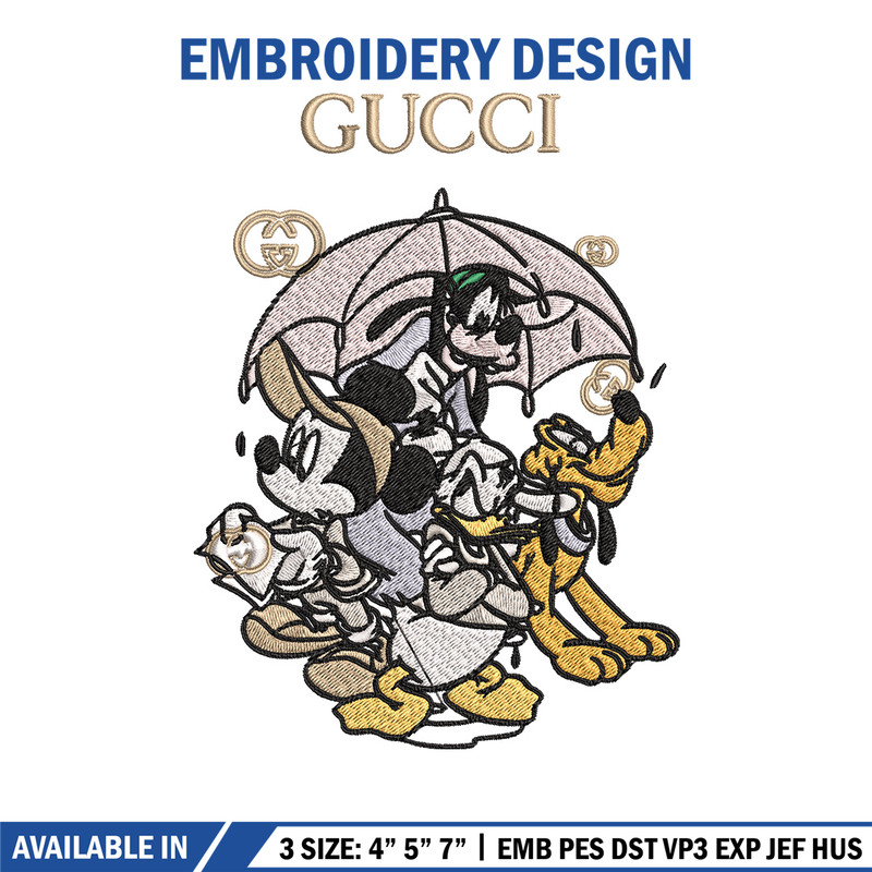 Mickey friends Embroidery Design, Gucci Embroidery, Brand Embroidery, Logo shirt, Embroidery File, Digital download 1.jpg