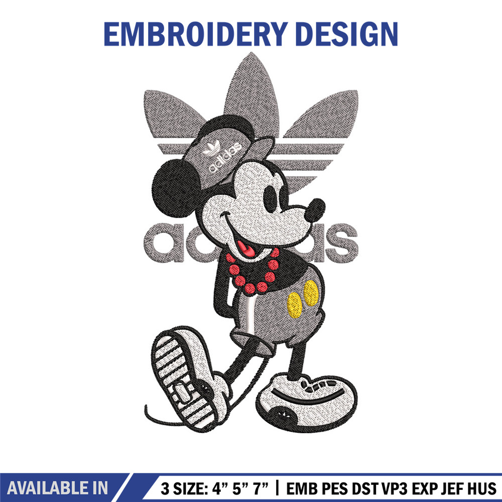 Mickey grey adidas Embroidery Design, Adidas Embroidery, Brand Embroidery, Embroidery File, Logo shirt, Digital download.jpg