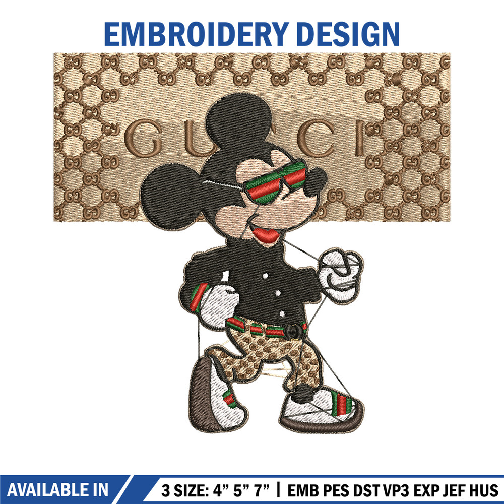 Mickey gucci Embroidery Design, Gucci Embroidery, Embroidery File, Logo shirt,Sport Embroidery, Digital download 1.jpg