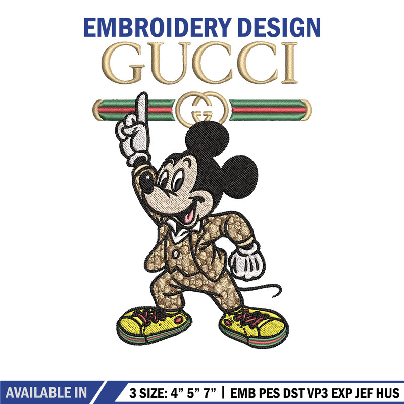 Mickey gucci Embroidery Design, Gucci Embroidery, Embroidery File,Logo shirt, Sport Embroidery, Digital download.jpg