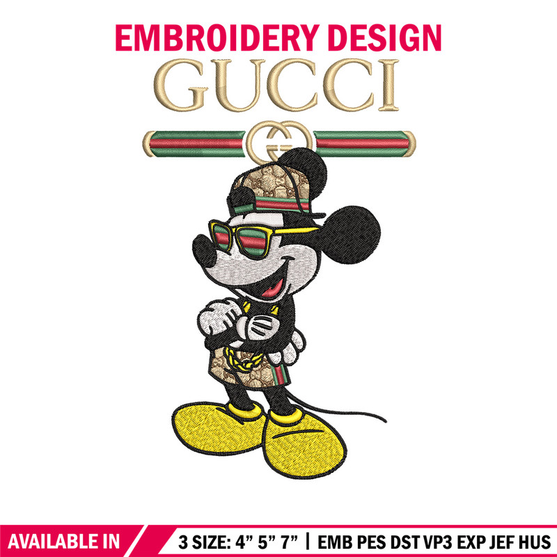 Mickey gucci Embroidery Design, Gucci Embroidery, Embroidery File,Logo shirt, Sport Embroidery,Digital download 1.jpg