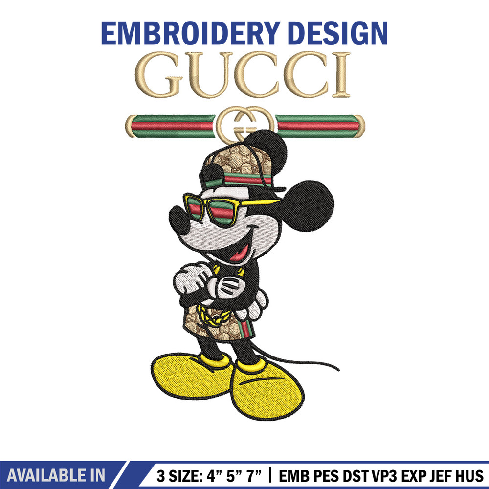 Mickey gucci Embroidery Design,Gucci Embroidery, Embroidery File, Logo shirt, Sport Embroidery, Digital download.jpg