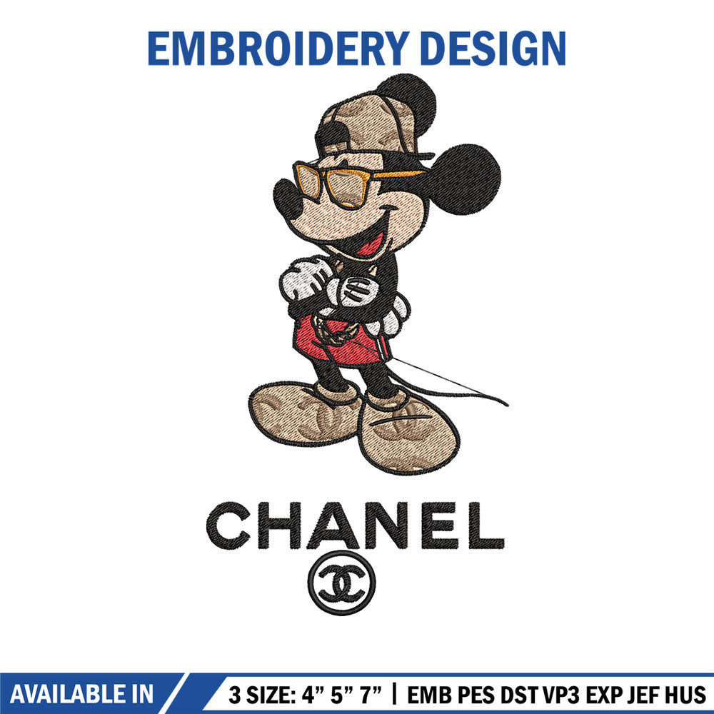Mickey man chanel Embroidery Design, Chanel Embroidery, Brand Embroidery, Embroidery File, Logo shirt,Digital download 1.jpg