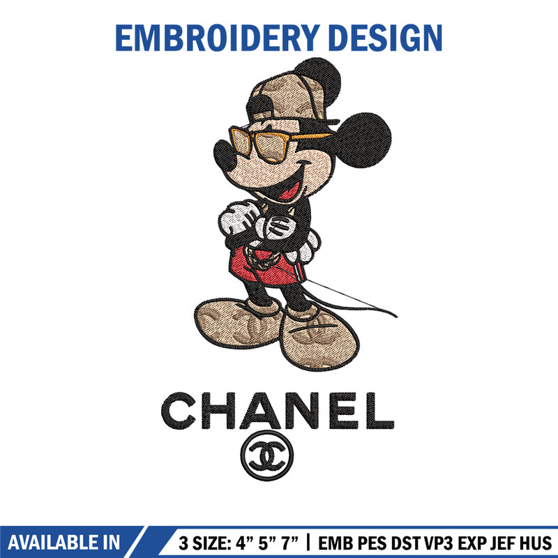 Mickey man chanel Embroidery Design, Chanel Embroidery, Brand Embroidery, Embroidery File, Logo shirt,Digital download 1.jpg