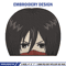 Mikasa Peeker Embroidery Design, Aot Embroidery, Embroidery File, Anime Embroidery, Anime shirt, Digital download.jpg