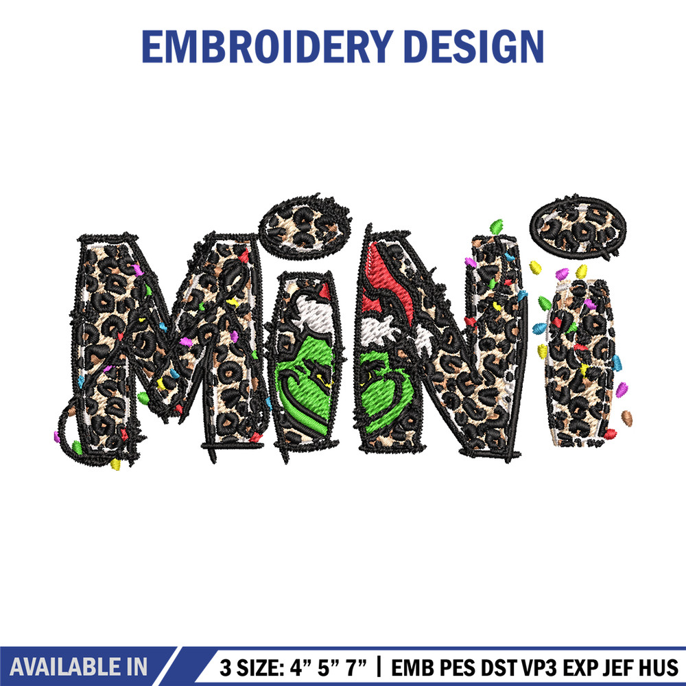 Mini Grinch christmas Embroidery design, Grinch Christmas Embroidery, Grinch design, Embroidery File, Digital download..jpg