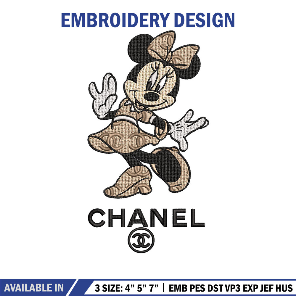 Minnie fun chanel Embroidery Design, Chanel Embroidery, Brand Embroidery, Embroidery File, Logo shirt,Digital download.jpg