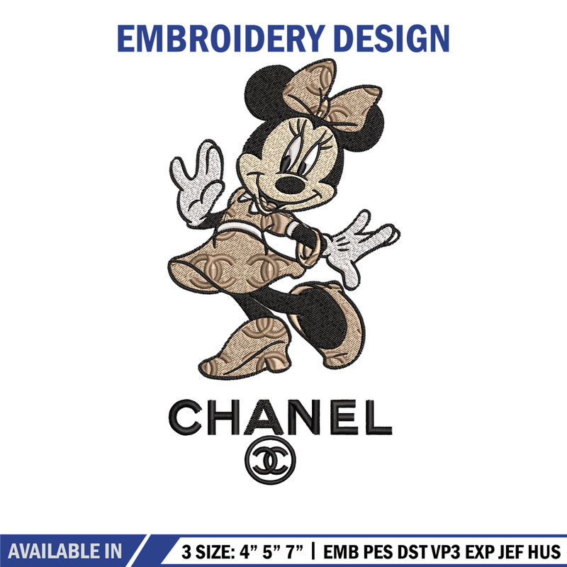 Minnie fun chanel Embroidery Design, Chanel Embroidery, Brand Embroidery, Embroidery File, Logo shirt,Digital download.jpg
