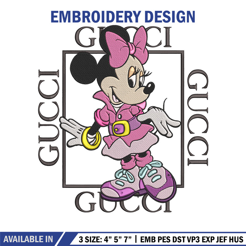 Minnie gucci Embroidery Design, Mickey Embroidery, Embroidery File, Gucci Embroidery, Anime shirt, Digital download.jpg