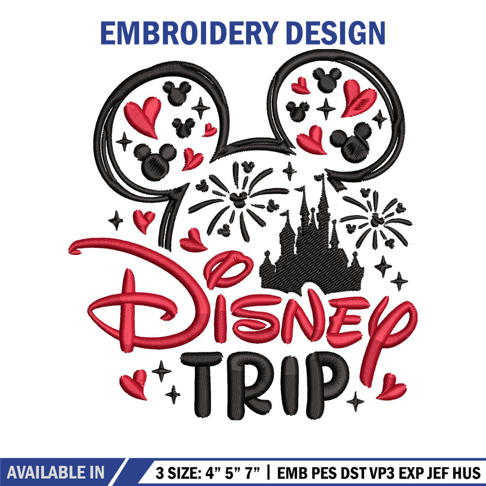 Minnie Mouse Disney Trip Embroidery Design, Disney logo Embroidery, Embroidery File, Embroidery design, Digital download.jpg
