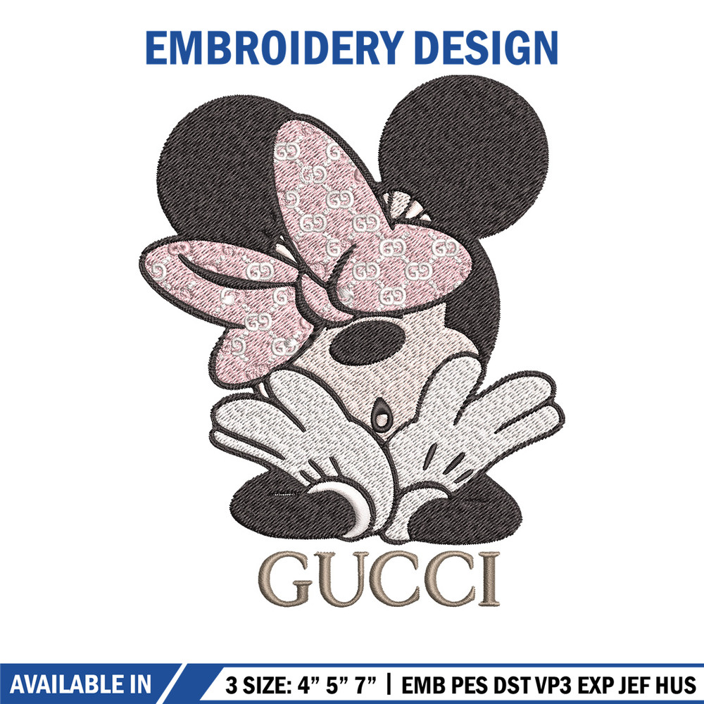 Minnie mouse Embroidery Design, Gucci Embroidery, Brand Embroidery, Logo shirt, Embroidery File, Digital download 1.jpg