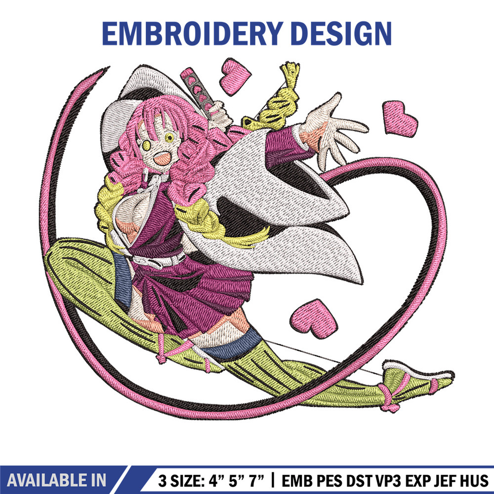 Mitsuri love Embroidery Design, Demon slayer Embroidery, Embroidery File, Anime Embroidery, Anime shirt,Digital download.jpg