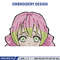 Mitsuri Peeker Embroidery Design, Demon slayer Embroidery, Embroidery File, Anime Embroidery, Digital download.jpg