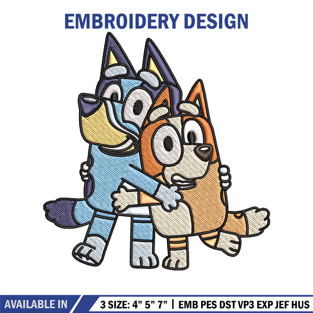 Mom and Dad Bluey Embroidery, Bluey Embroidery, Embroidery File, cartoon design, cartoon shirt, Digital download..jpg