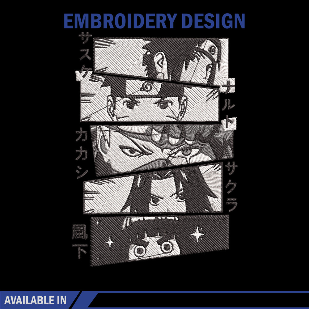 Naruto friends Embroidery Design, Naruto Embroidery, Embroidery File, Anime Embroidery, Anime shirt, Digital download..jpg