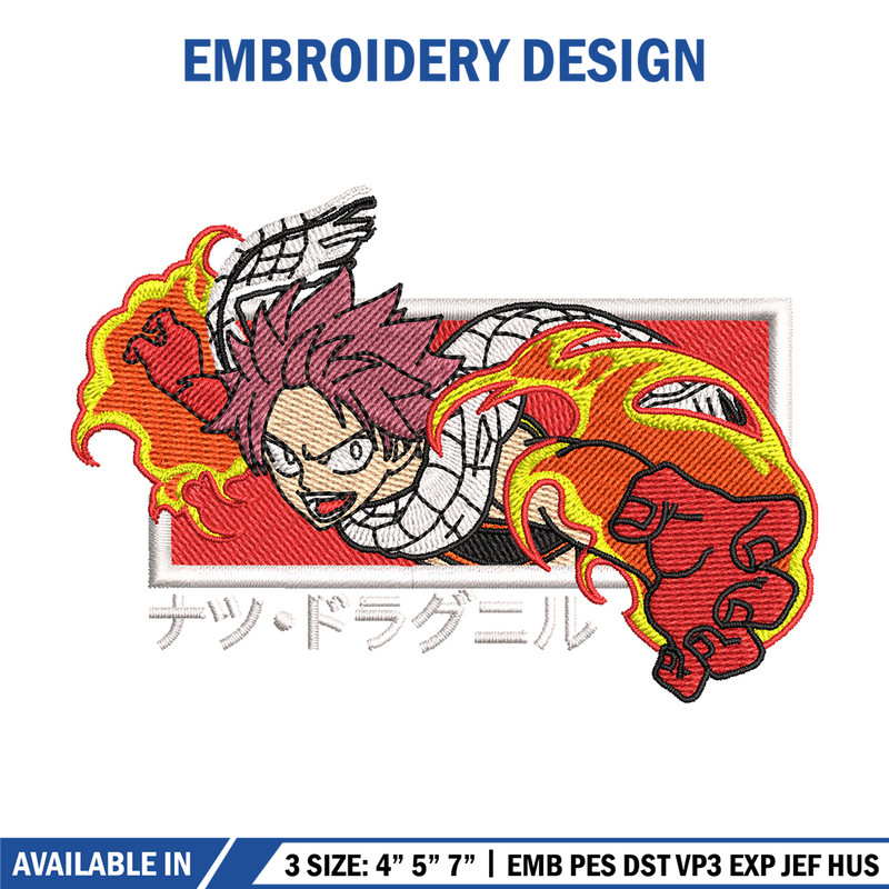 Natsu box embroidery design, Fairy tail embroidery, Anime design, Embroidery shirt, Embroidery file, Digital download.jpg
