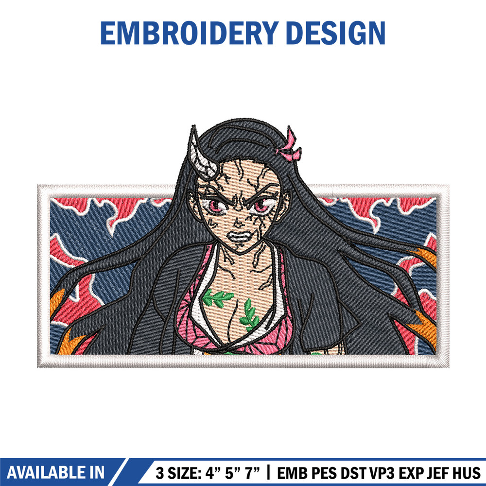Nezuko demon box embroidery design, Neuzko embroidery, Anime design, Embroidery shirt, Embroidery file, Digital download.jpg