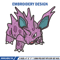 Nidorino embroidery design, Pokemon embroidery, Anime design, Embroidery shirt, Embroidery file, Digital download.jpg