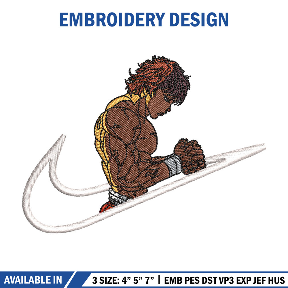 Nike baki embroidery design, Baki embroidery, Nike design, Embroidery shirt, Embroidery file, Digital download.jpg