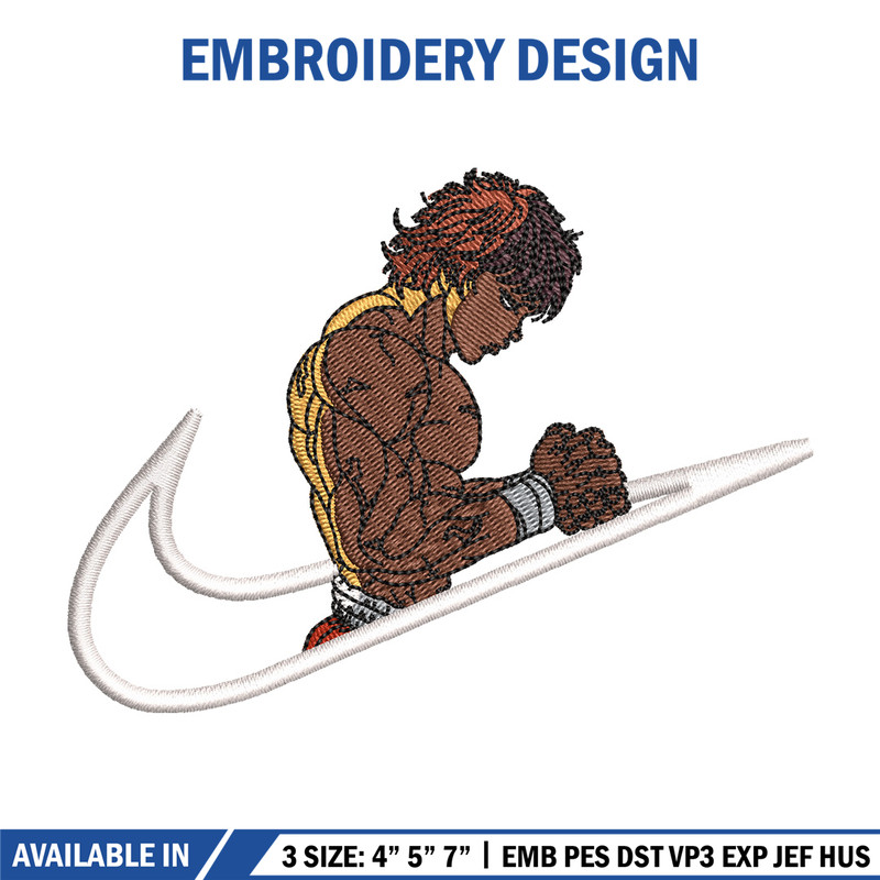 Nike baki embroidery design, Baki embroidery, Nike design, Embroidery shirt, Embroidery file, Digital download.jpg
