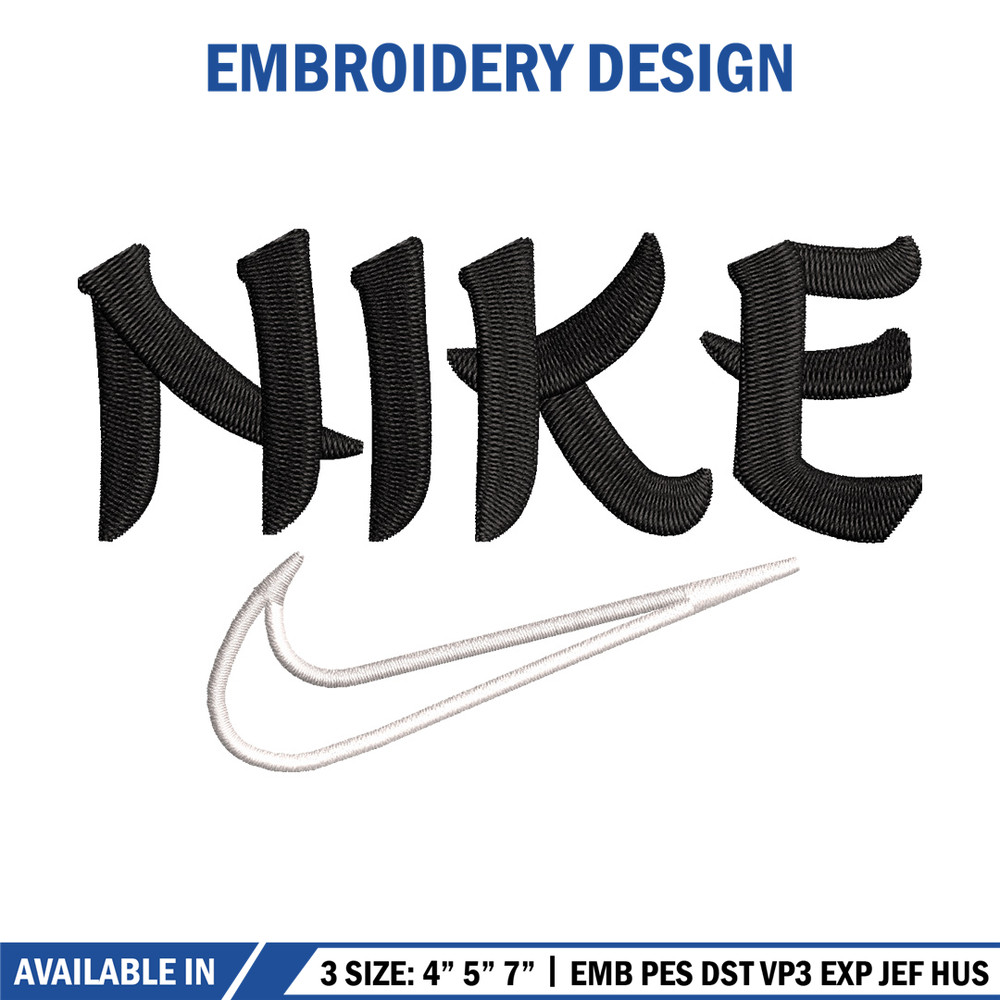 Nike black embroidery design, Nike embroidery, Nike design, Embroidery shirt, Embroidery file,Digital download 1.jpg