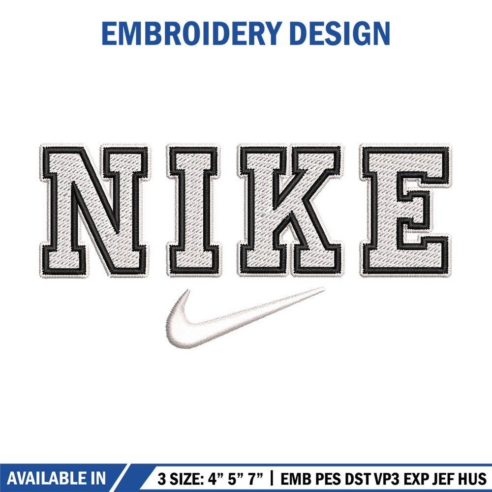 Nike black white embroidery design, Nike embroidery, Nike design,Embroidery file,Embroidery shirt,Digital download 1.jpg