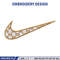 Nike brown embroidery design, Nike embroidery, Nike design, Embroidery shirt, Embroidery file, Digital download.jpg