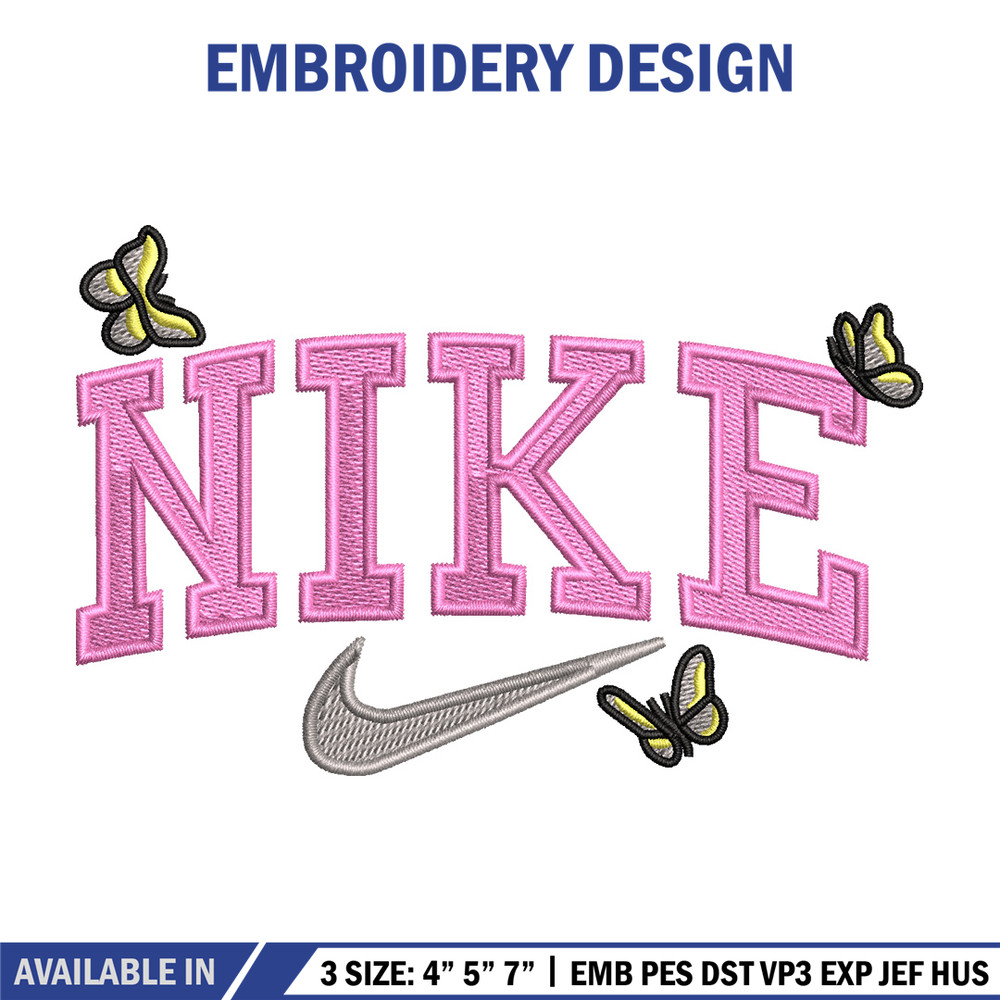 Nike butterfly embroidery design, Butterfly embroidery, Nike design, Embroidery shirt, Embroidery file, Digital download.jpg