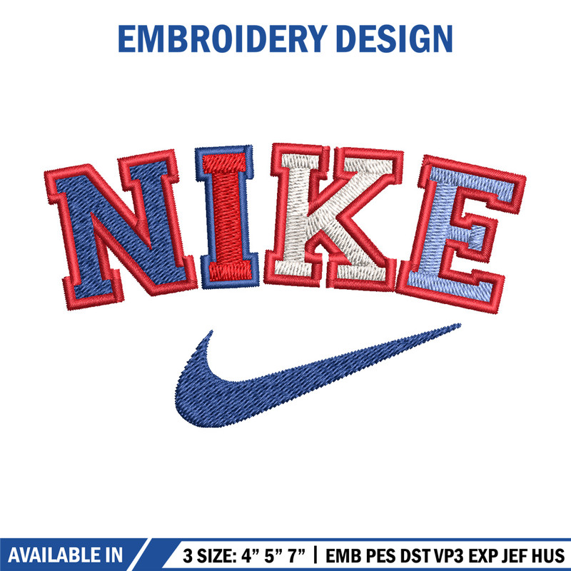 Nike color Embroidery Design, Brand Embroidery, Nike Embroidery, Embroidery File, Logo shirt, Digital download 1.jpg