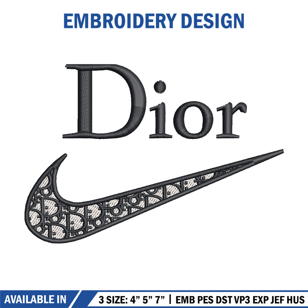 Nike dior embroidery design, Dior embroidery, Emb design, Embroidery shirt, Embroidery file, Digital download 1.jpg