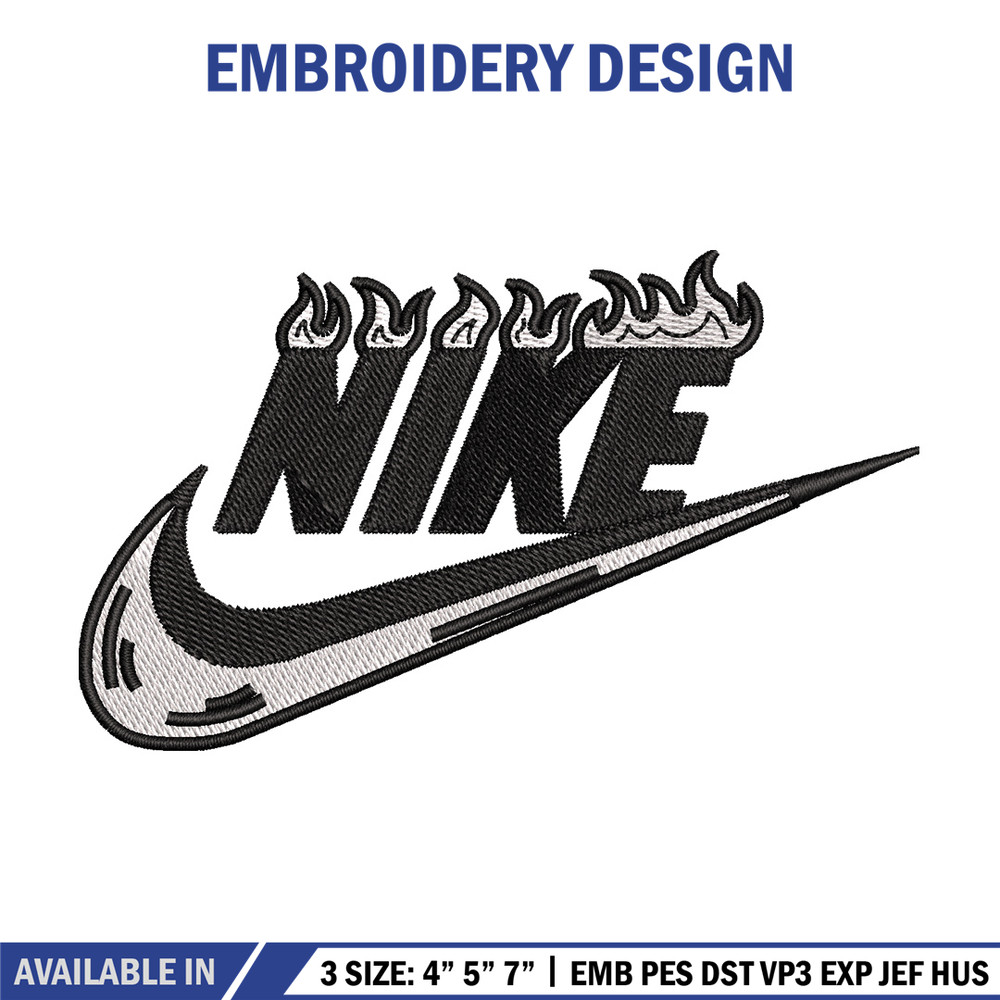 Nike flame embroidery design, Flame embroidery, Nike design, Embroidery shirt, Embroidery file, Digital download.jpg