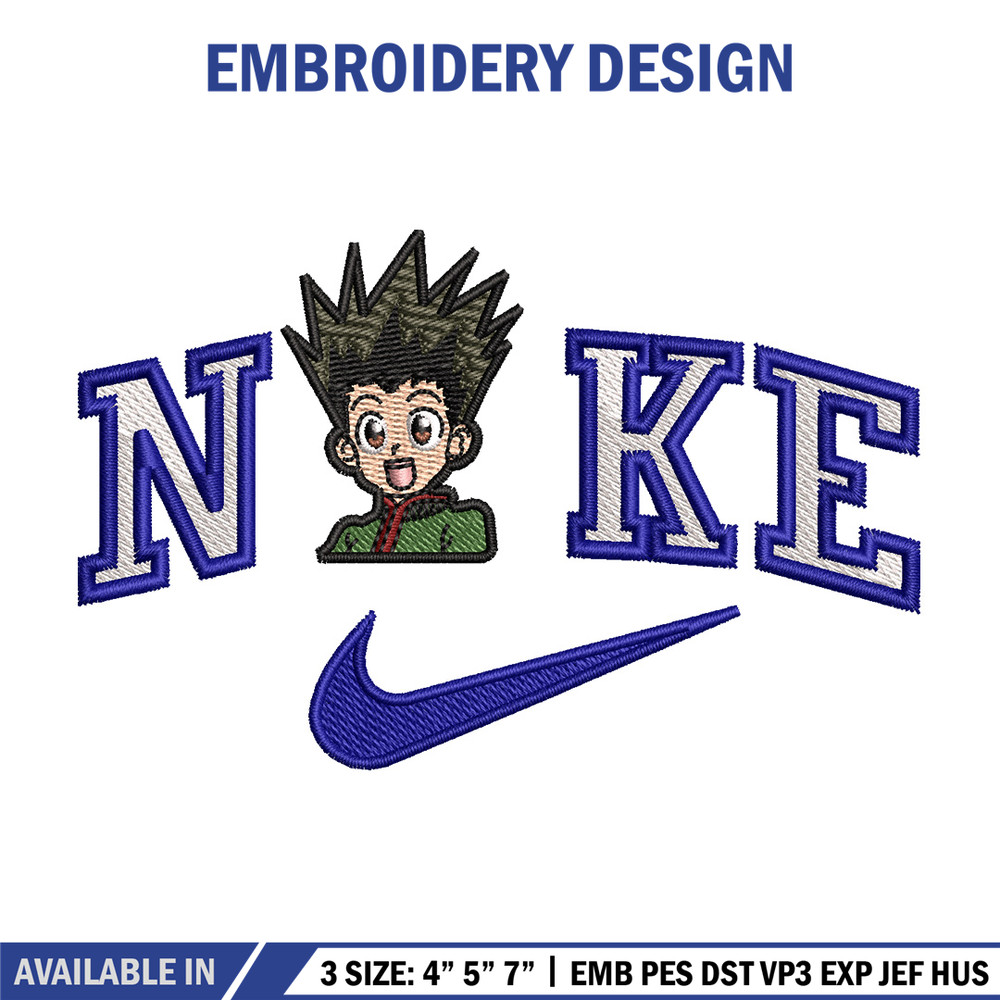 Nike gon embroidery design, Hunter x hunter embroidery, Nike design,Embroidery file,Embroidery shirt,Digital download.jpg