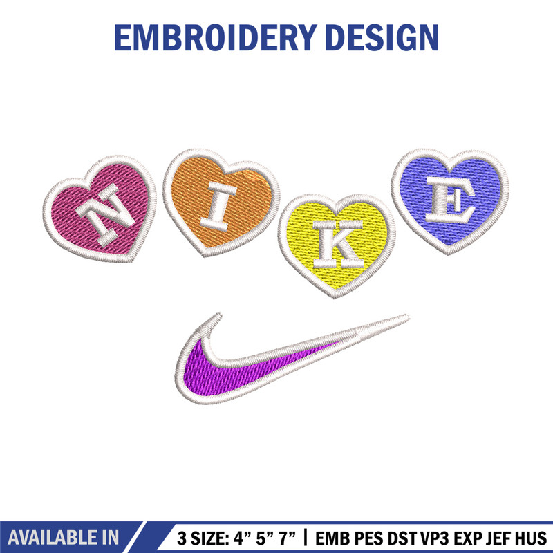 Nike heart embroidery design, Logo embroidery, Nike design, Embroidery shirt, Embroidery file, Digital download.jpg