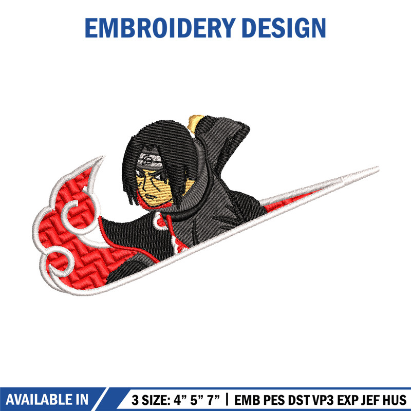 Nike Itachi embroidery design, Naruto embroidery, Nike design, anime design, anime shirt, Digital download.jpg