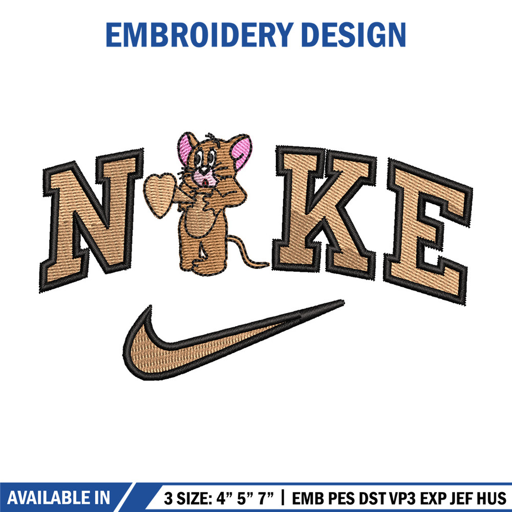 Nike jerry embroidery design, Jerry embroidery, Nike design, Embroidery shirt, Embroidery file, Digital download 1.jpg