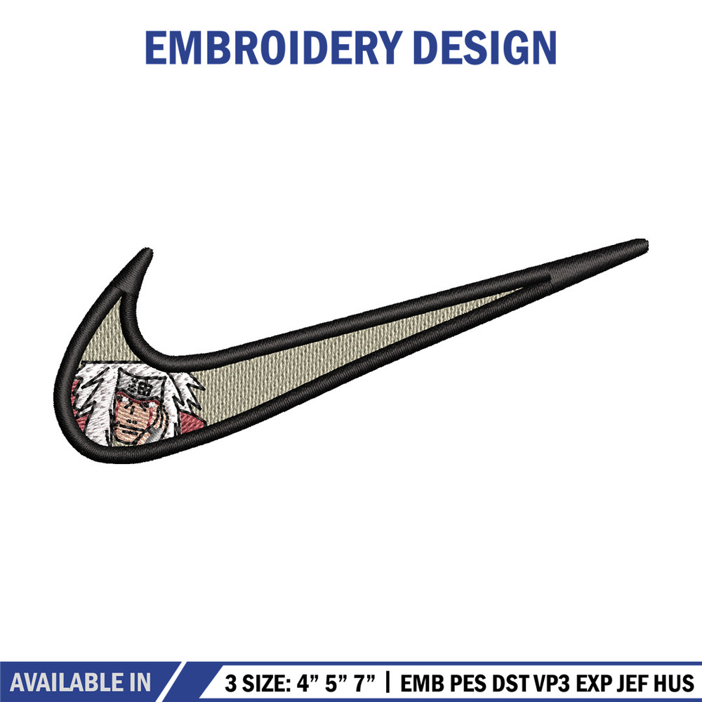Nike jiraiya embroidery design, Naruto embroidery, Emb design, Embroidery shirt, Embroidery file, Digital download.jpg