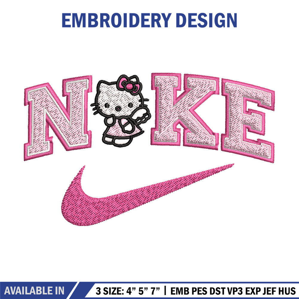 Nike kitty Embroidery Design, Hello kitty Embroidery, Nike Embroidery, Embroidery File, Logo shirt, Digital download.jpg