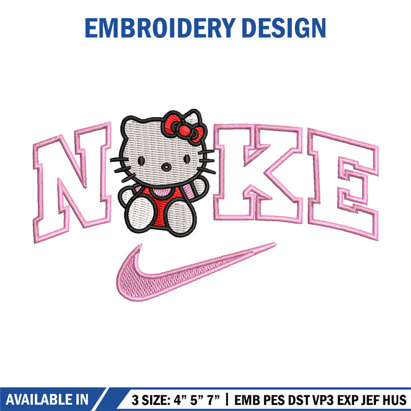 Nike kitty embroidery design, Kitty embroidery, Nike design, Embroidery shirt, Embroidery file, Digital download 1.jpg