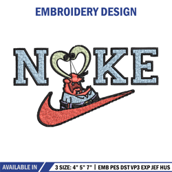 nike krab embroidery design, spongebob embroidery, nike embroidery, embroidery file, logo shirt,embroidery design