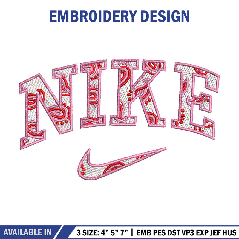 Nike pink embroidery design, Nike embroidery, Emb design, Embroidery shirt, Embroidery file, Digital download.jpg
