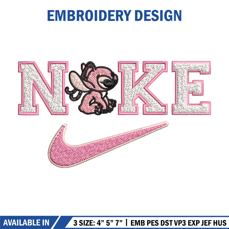 Nike pink stitch Embroidery Design, Stitch Embroidery, Nike Embroidery, Embroidery File, Logo shirt, Digital download 1.jpg