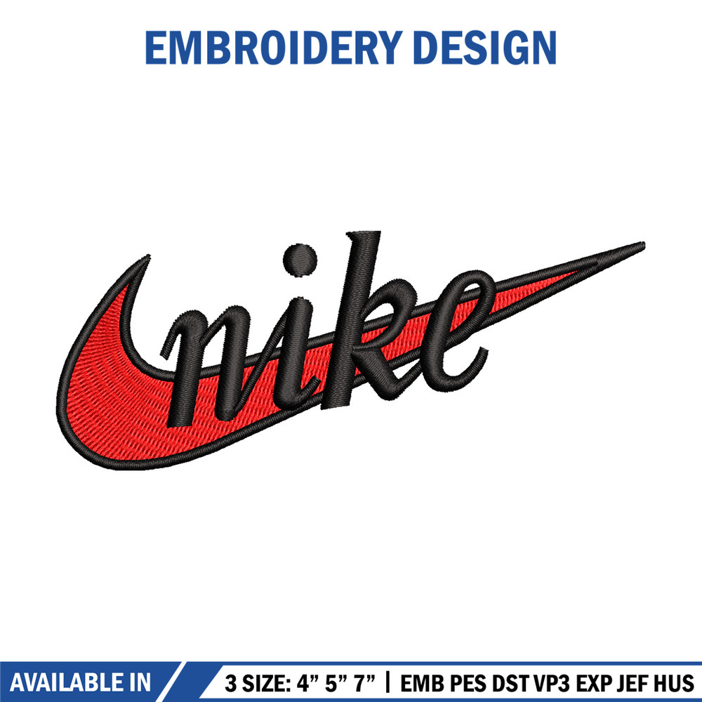 Nike red embroidery design, Nike embroidery, Nike design, Embroidery file,Embroidery shirt, Digital download 1.jpg