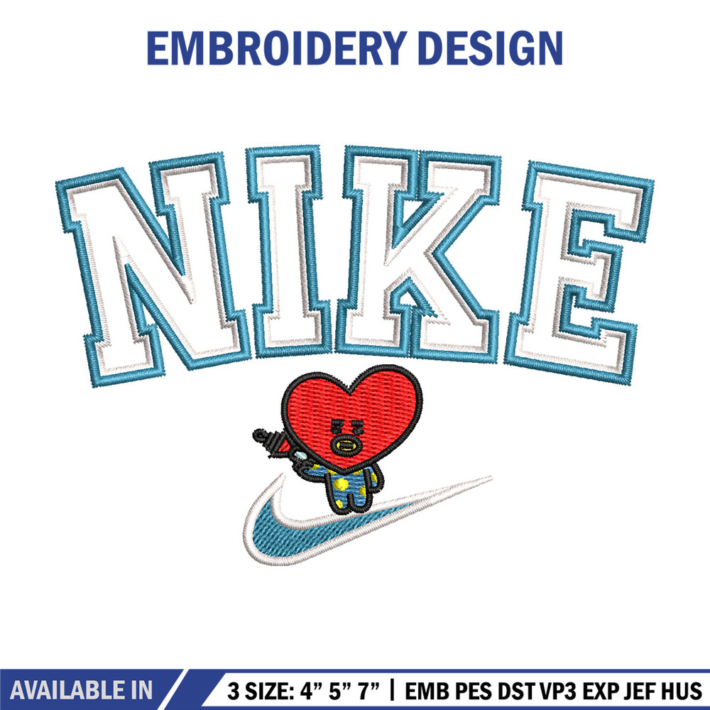 Nike red heart embroidery design, Nike embroidery, Nike design, Embroidery shirt, Embroidery file,Digital download.jpg