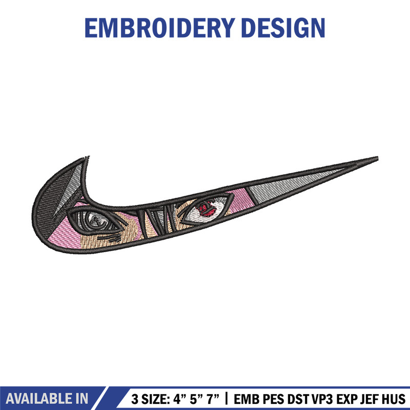 Nike sasuke embroidery design, Naruto embroidery, Emb design, Embroidery shirt, Embroidery file, Digital download.jpg