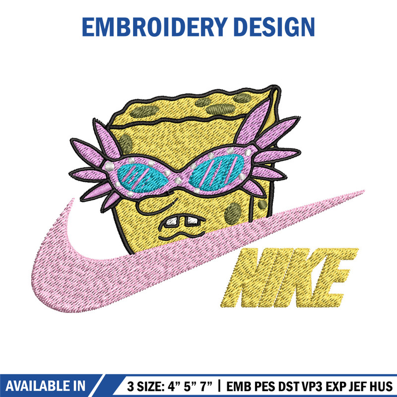 Nike spongebob Embroidery Design, Nike Embroidery, Brand Embroidery, Embroidery File, Logo shirt, Digital download 1.jpg